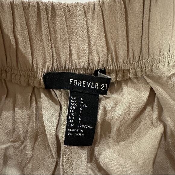 Forever 21 Taupe Beige High Rise Lace Up Short Shorts Size L - Picture 4 of 8